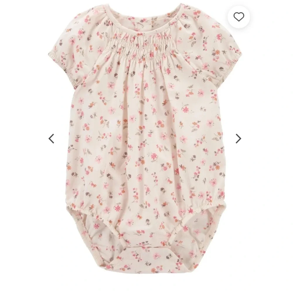 OshKosh | Baby Floral Print Smocked Bodysuit cotton baby girl 3m